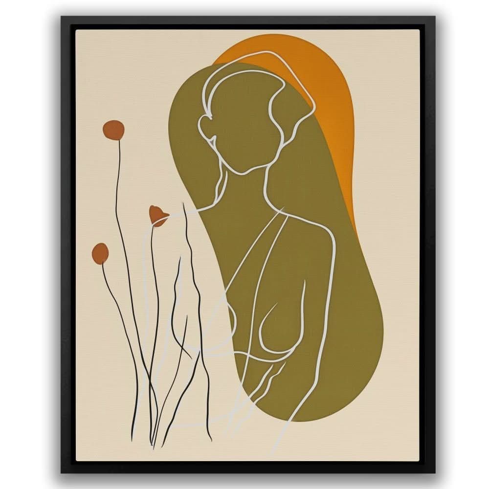 Earth tones canvas wall art in terracotta, ochre, and warm sand palettes